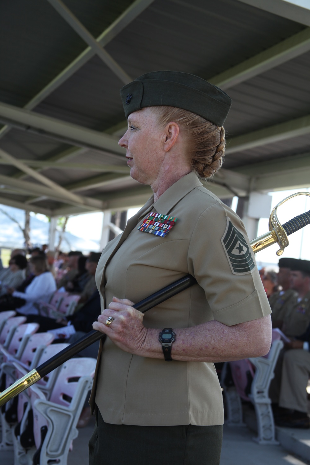 Sgt. Maj. Prafke passes sword, reflects on three decades of service in the Corps