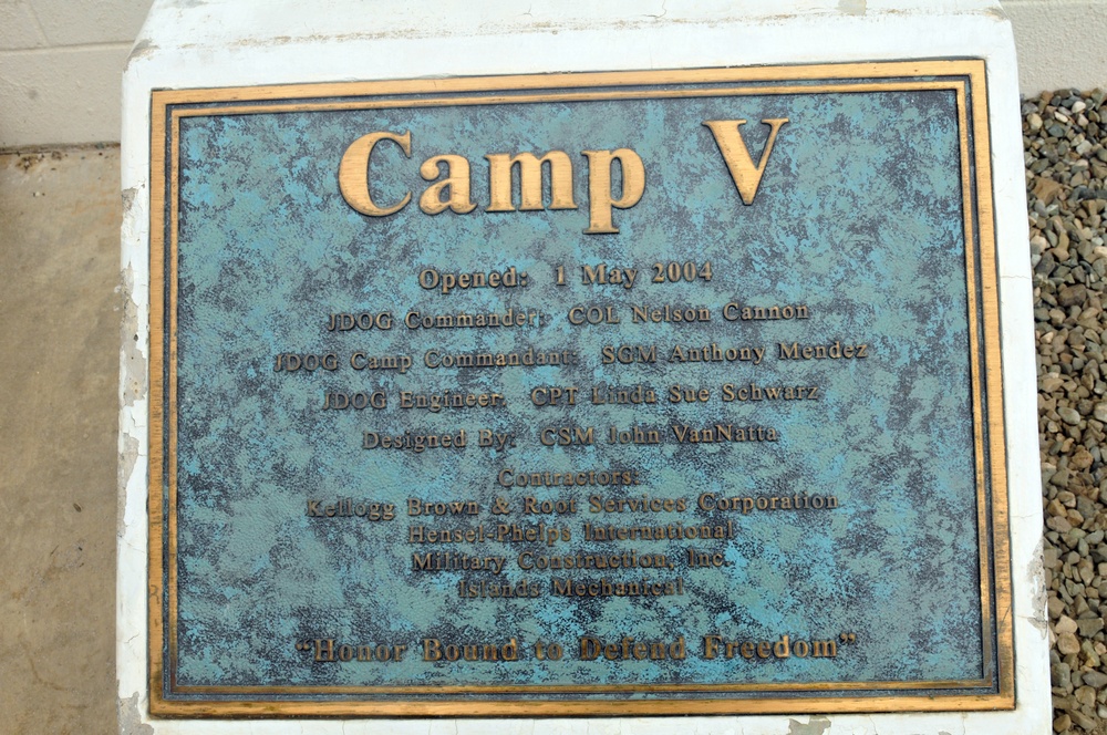Camp V plaque