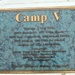 Camp V plaque