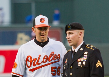 200th MPCOM soldier honored during Orioles game