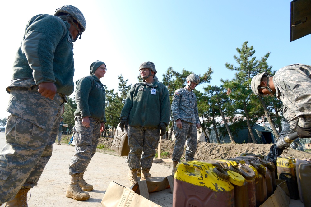 United States and South Korean forces participate in Combined Joint Logistics Over the Shore (CJLOTS) military exercise on the Korean Peninsula