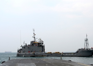 United States and South Korean forces participate in Combined Joint Logistics Over the Shore (CJLOTS) military exercise on the Korean Peninsula