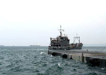 United States and South Korean forces participate in Combined Joint Logistics Over the Shore (CJLOTS) military exercise on the Korean Peninsula