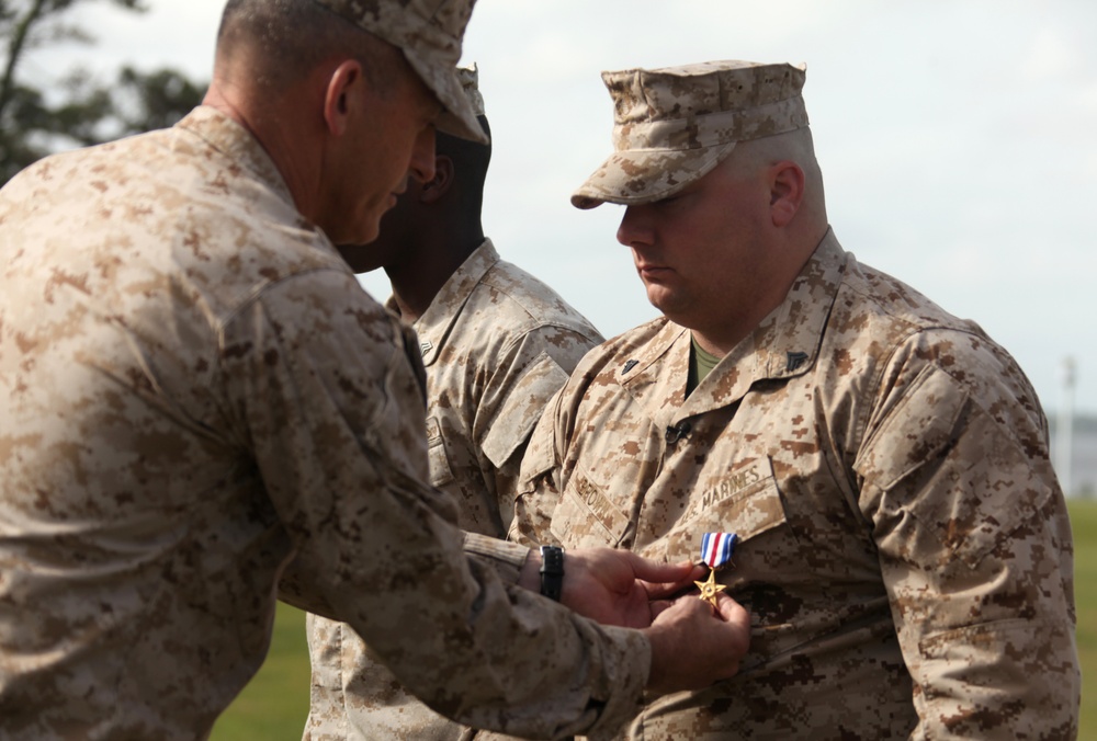 Nation’s third-highest honor bestowed upon brave Marine