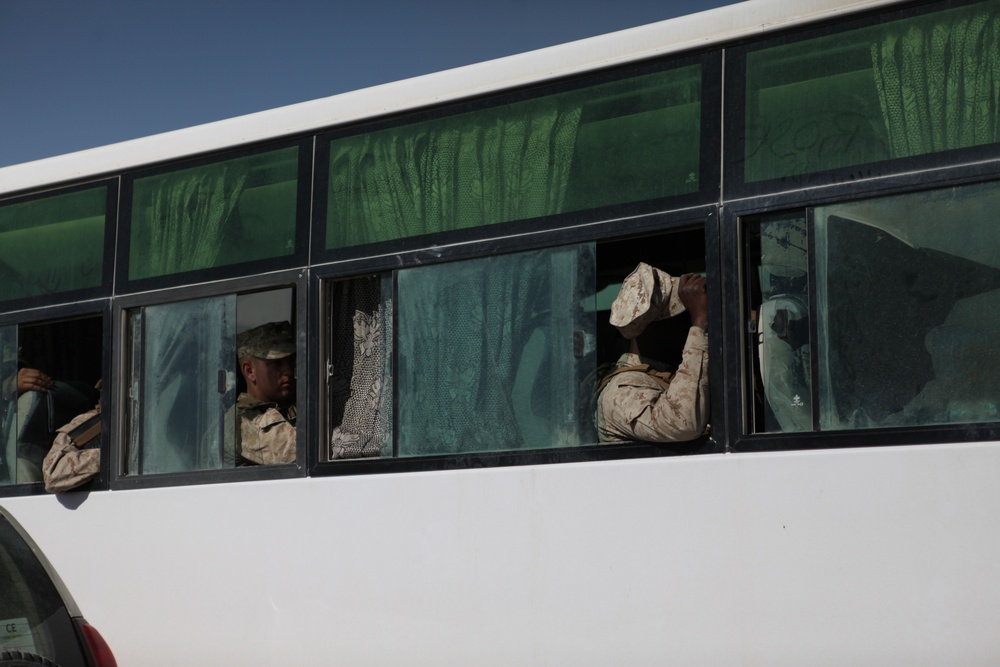 Marines and Sailors of H&amp;S Company, 2/8 transition to Camp Dwyer