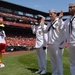 Oath of re-enlistment at Busch Stadium