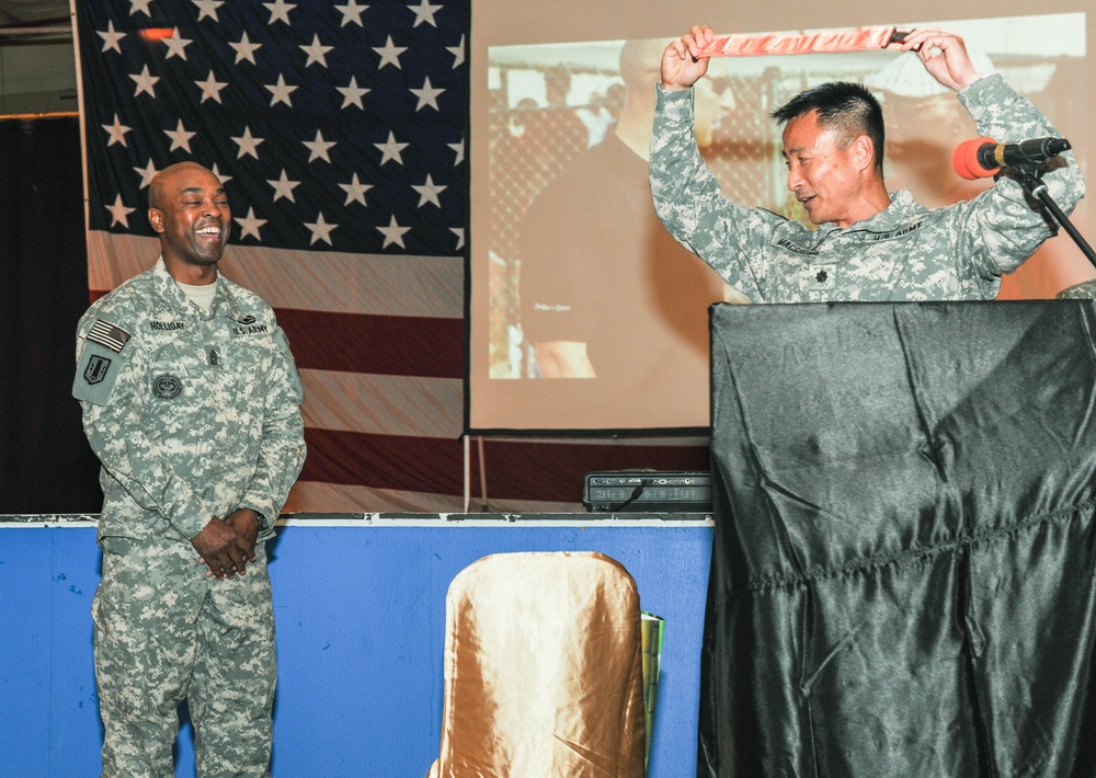 Camp As Sayliyah bids farewell to Command Sgt. Maj. Charles “Doc” Holliday