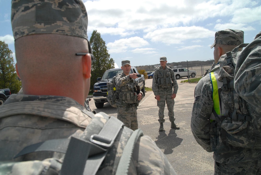 102nd Security Forces Squadron ruck march