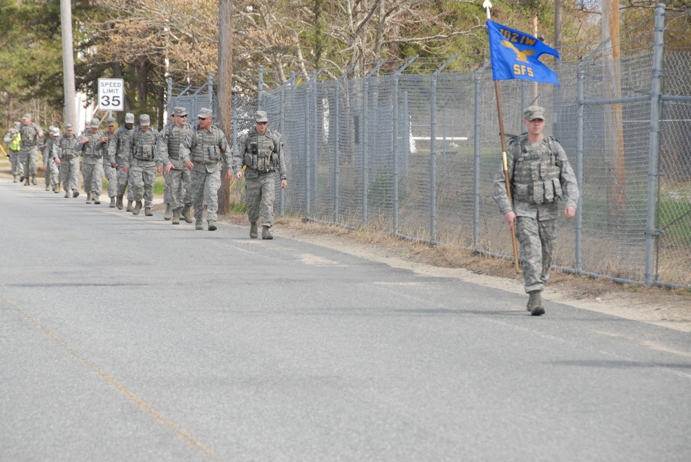 102nd Security Forces Squadron ruck march