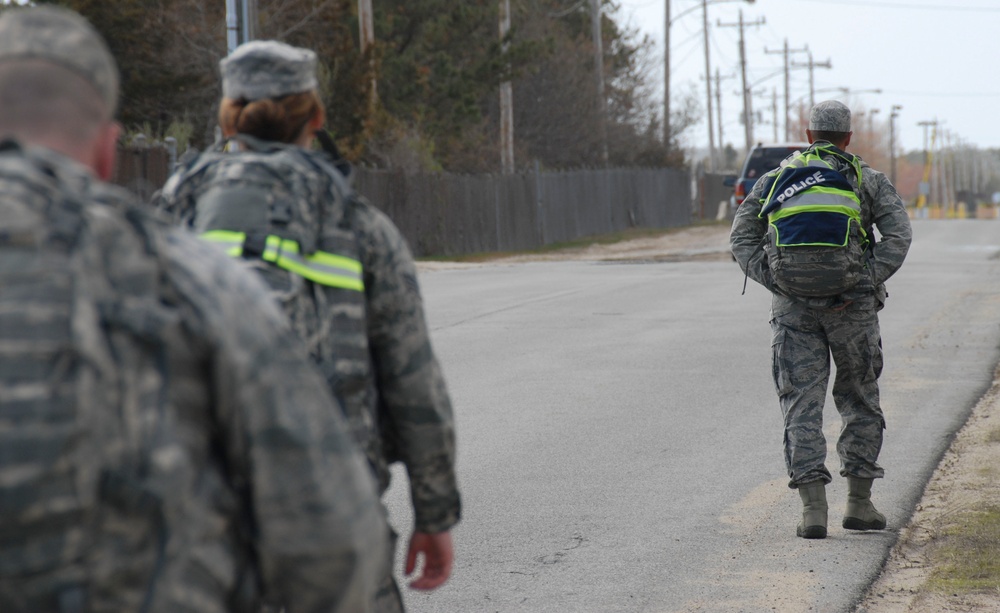 102nd Security Forces Squadron ruck march