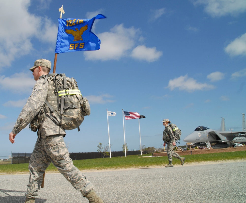 102nd Security Forces Squadron ruck march