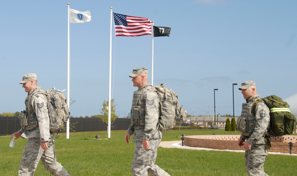 102nd Security Forces Squadron ruck march