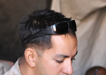 Fire Direction Center provides data during Exercise Desert Scimitar