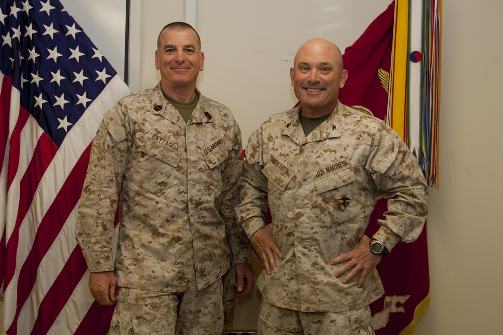 Sgt. Maj. Battaglia visits Marines and Sailors of Regional Command (Southwest)