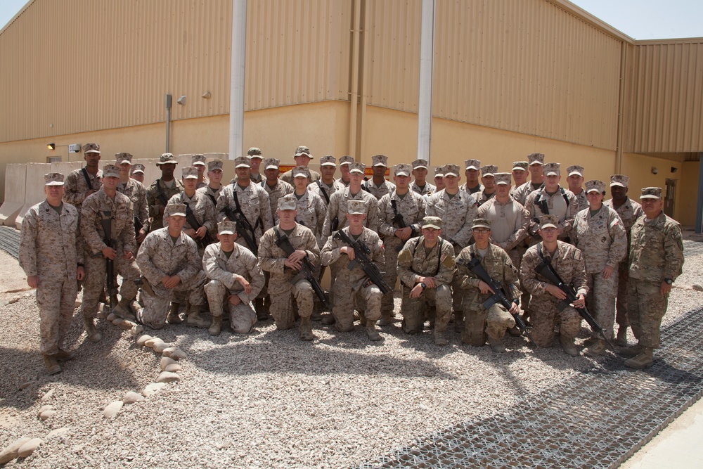 Sgt. Maj. Battaglia visits Marines and Sailors of Regional Command (Southwest)