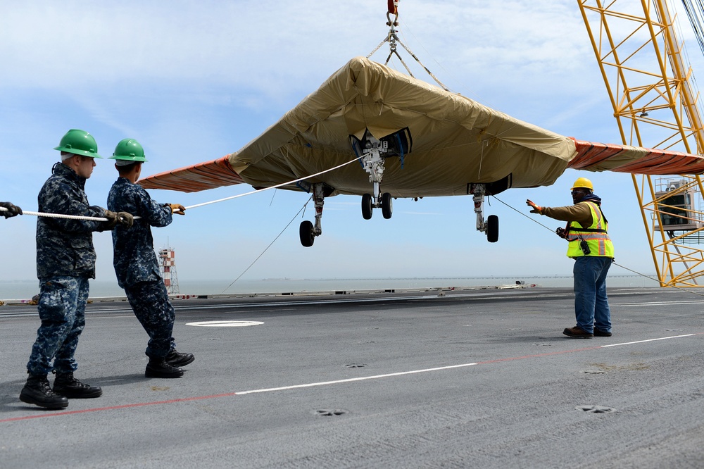 X-47B UCAS demonstrator aboard USS George H.W. Bush