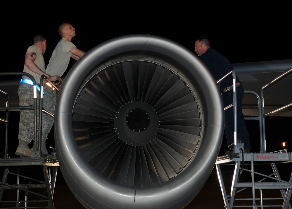 DVIDS - News - Stratotanker returns to sun-split clouds after engine swap