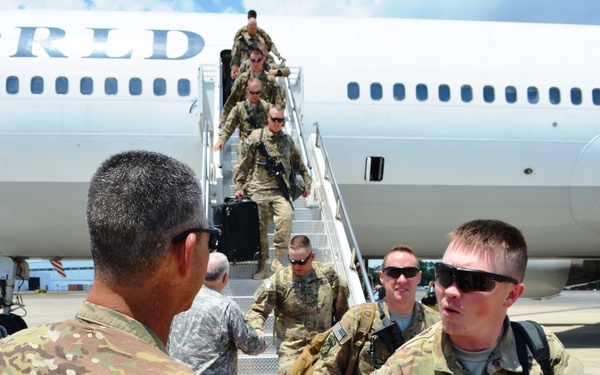 1st of the 167th returns to US