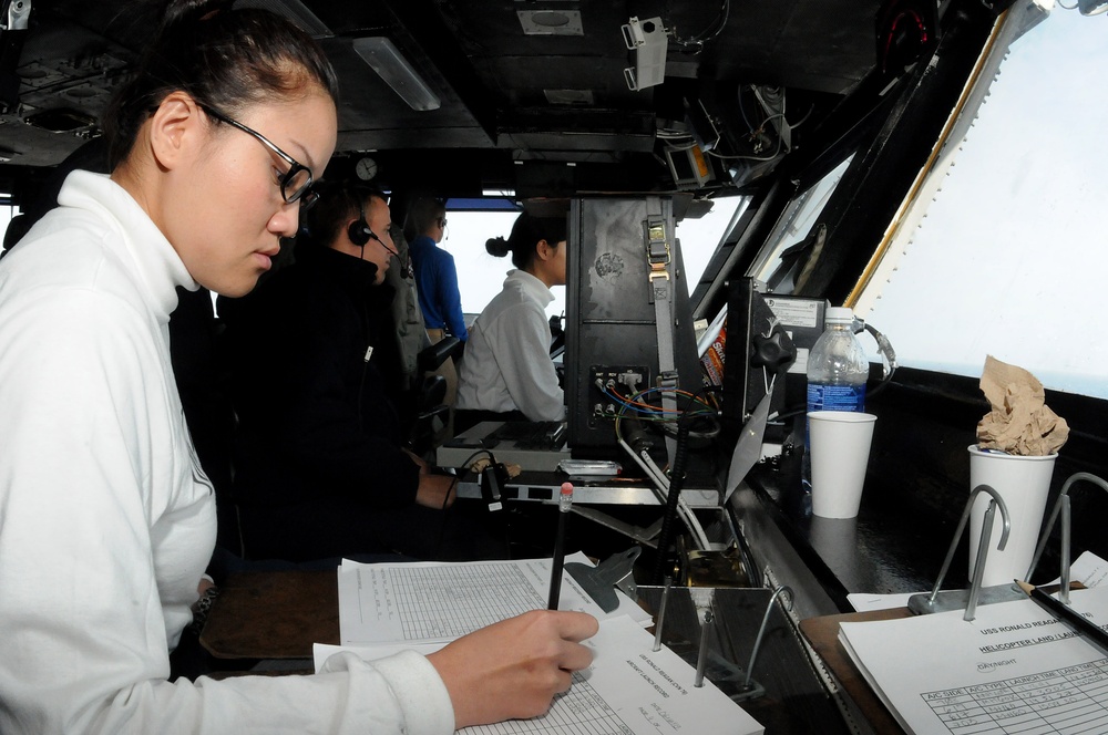 USS Ronald Reagan action