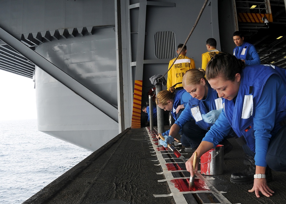 USS Ronald Reagan action