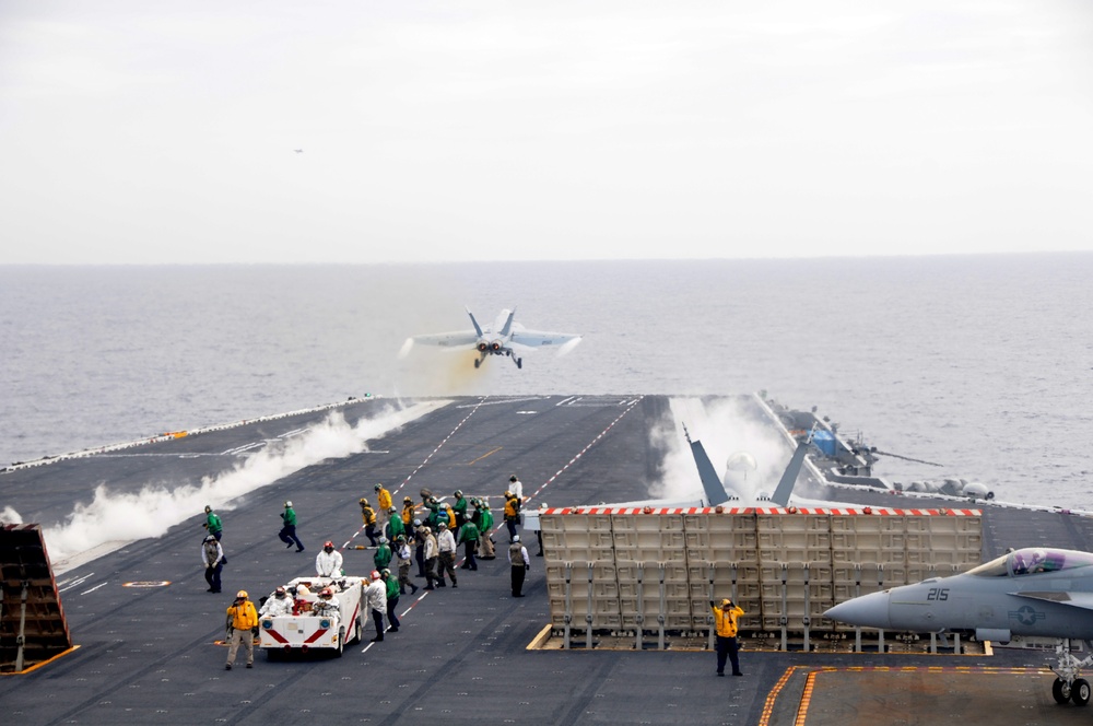 USS Ronald Reagan action