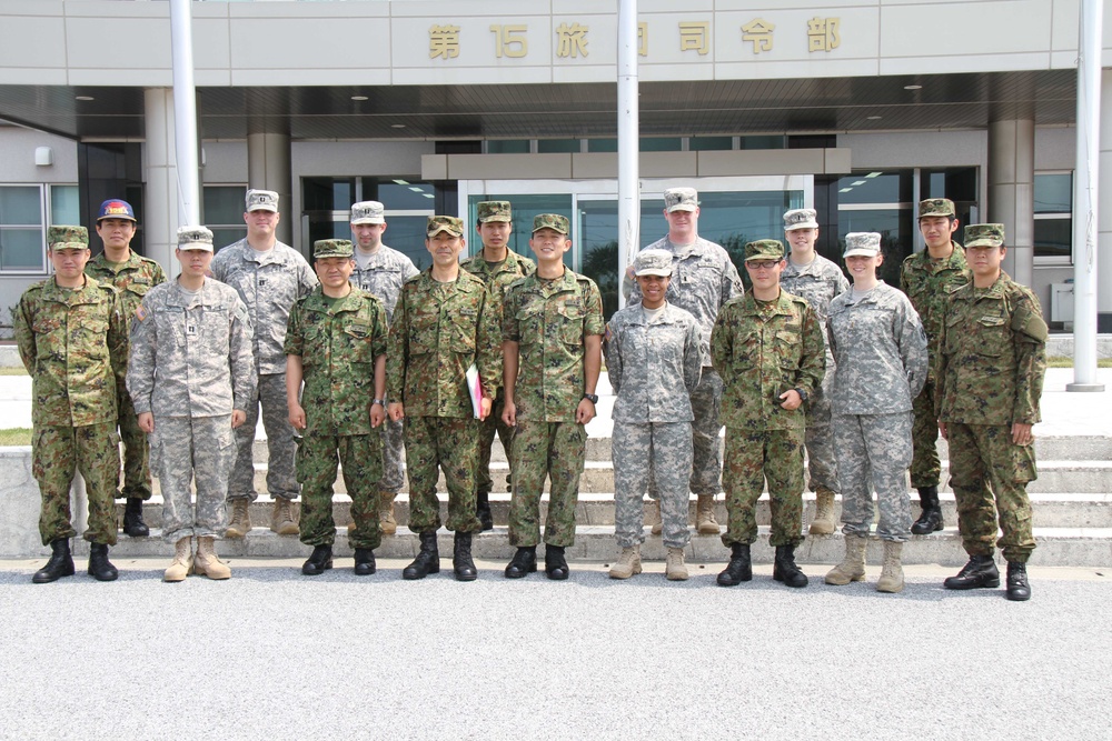 15th Brigade Japan Ground Self-Defense Force and 10th Regional Support Group officer exchange