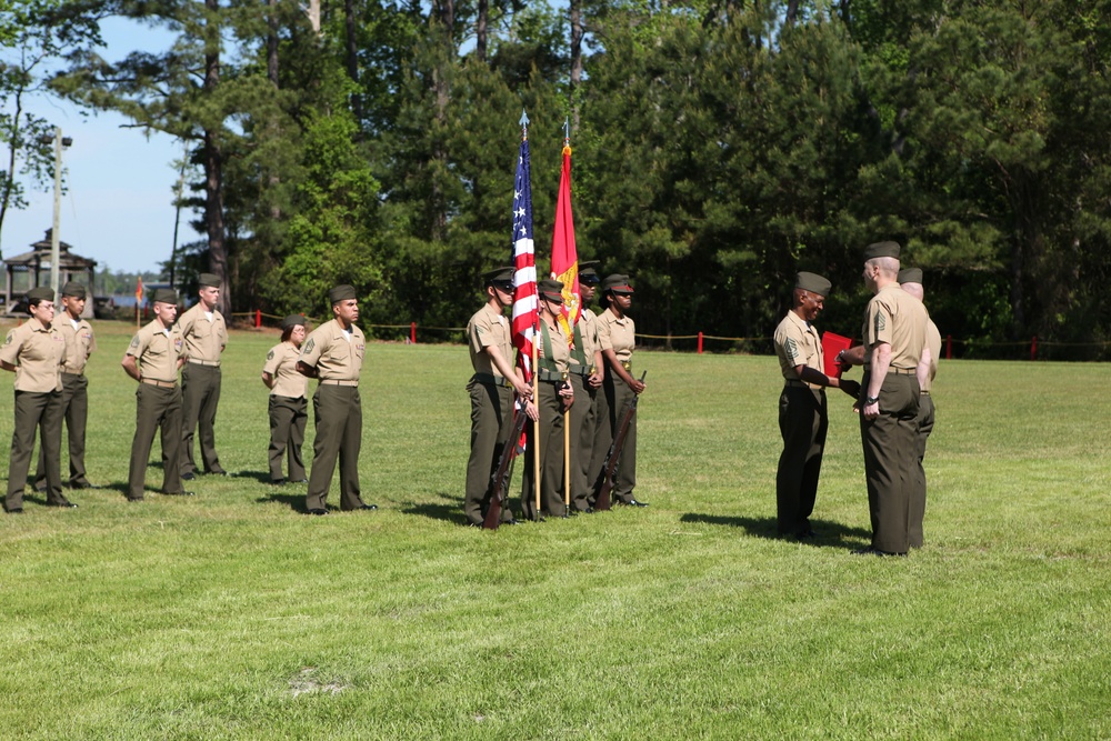 Retirement ceremony at Camp Johnson