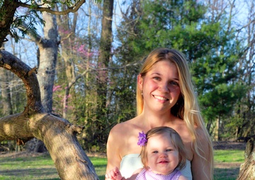 Military mother pulls double duty