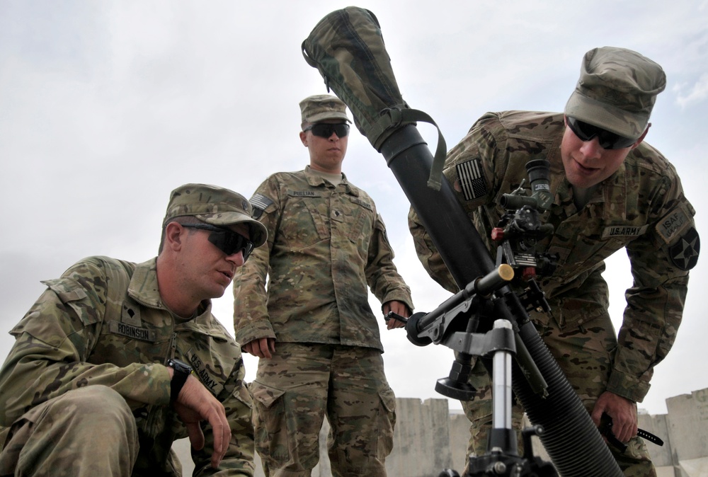 Mortarmen keep up their skills