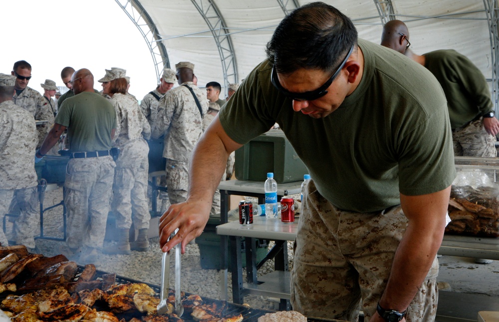 R4OG Marines grill up fun in Afghanistan