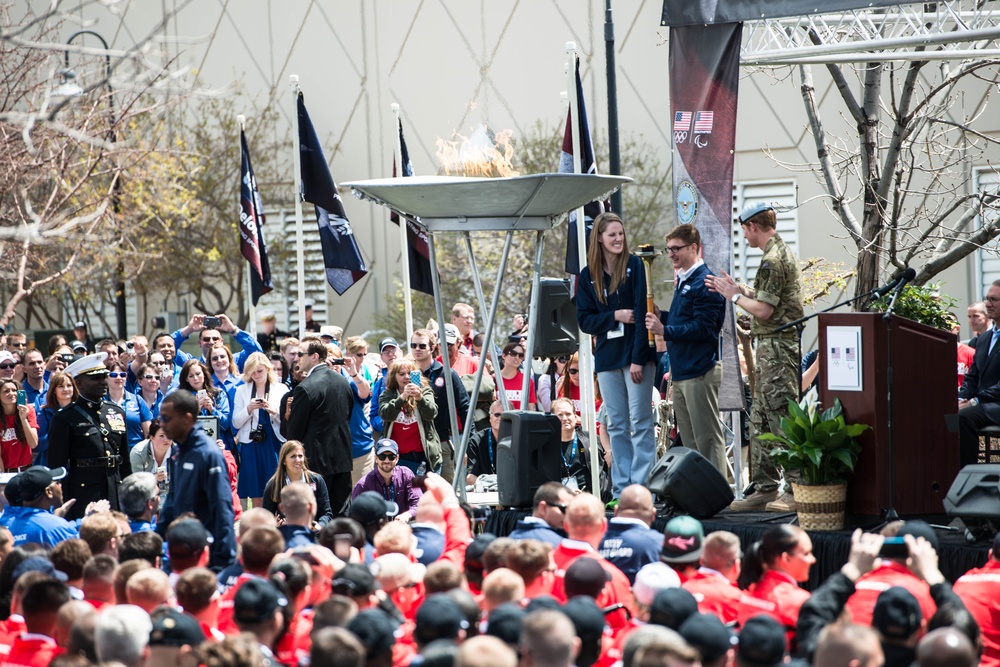 Warrior Games 2013 holding the torch