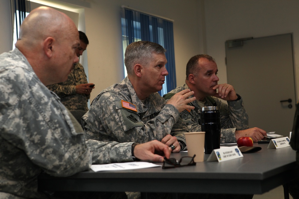 US Army Lt. Gen. Donald M. Campbell Jr. visits the Joint Multinational Readiness Center