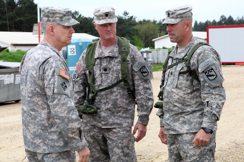 US Army Lt. Gen. Donald M. Campbell Jr. visits the Joint Multinational Readiness Center