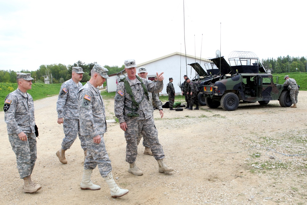 US Army Lt. Gen. Donald M. Campbell Jr. visits the Joint Multinational Readiness Center