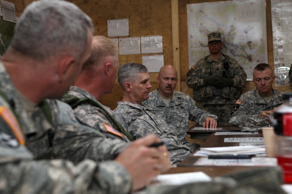 US Army Lt. Gen. Donald M. Campbell Jr. visits the Joint Multinational Readiness Center