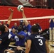 Navy and Coastguard beat Air Force in seated volleyball