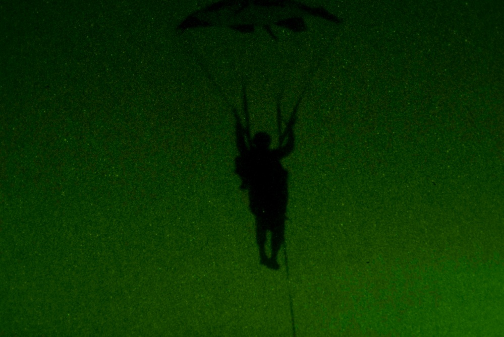 Paratroopers conduct nighttime airborne operations
