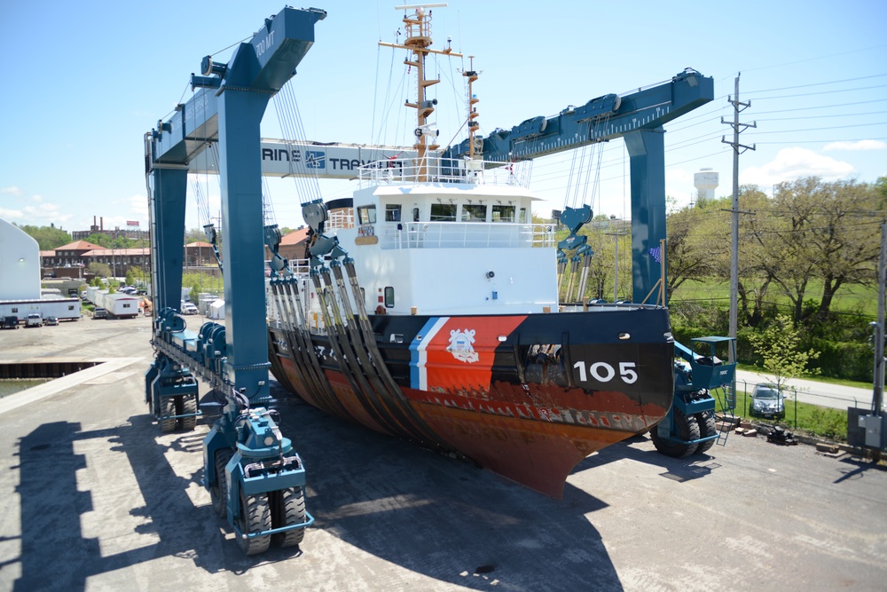 Coast Guard Cutter goes to dry dock