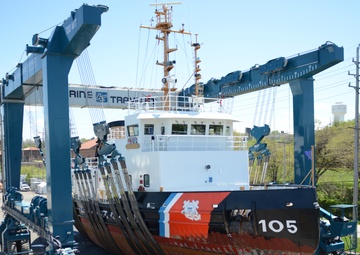 Coast Guard Cutter goes to dry dock