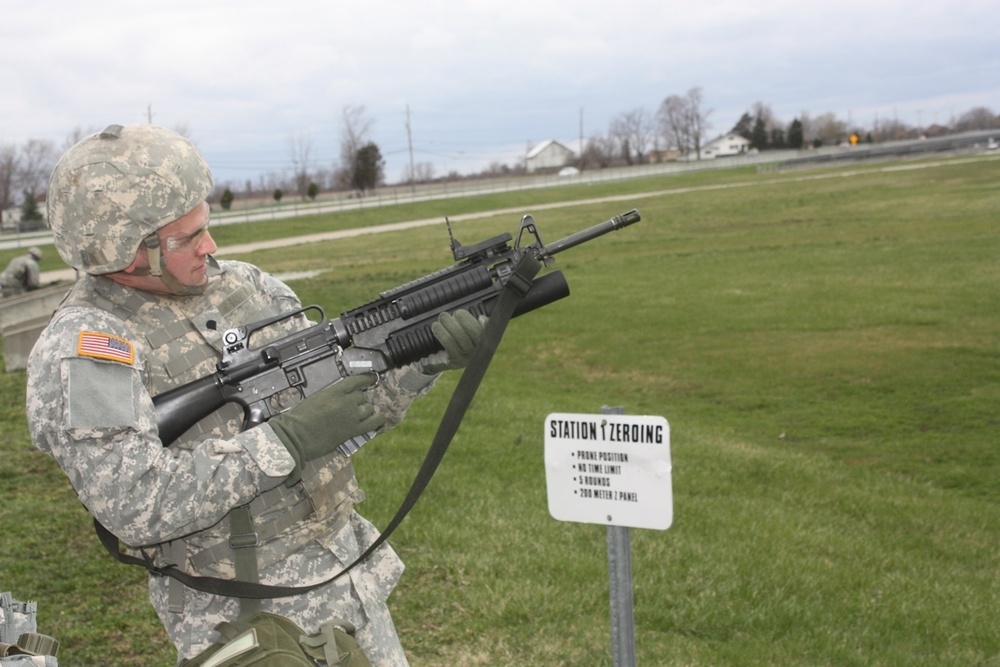 Engineer soldiers go to the range
