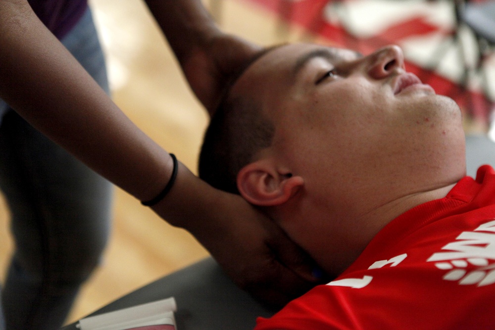 Wounded athletes recover through massage therapy