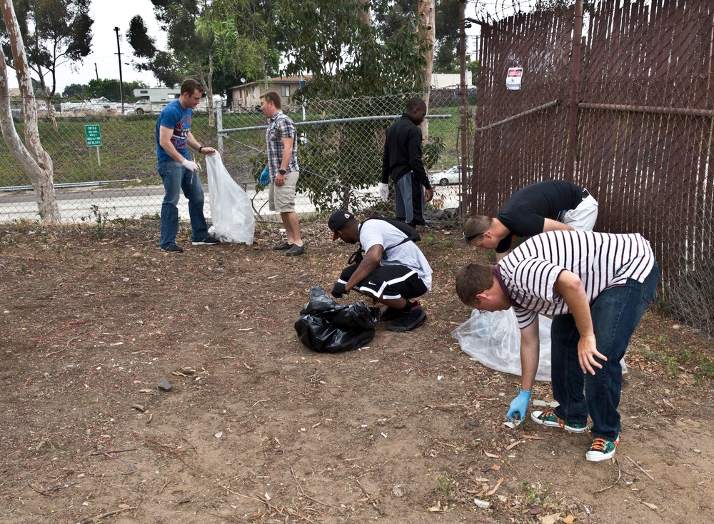 Naval Base San Diego's 22nd bi-annual Main Street Cleanup