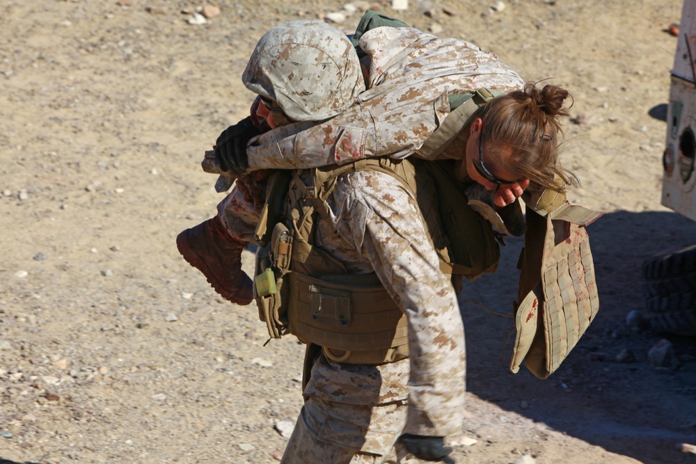 Lifesaving hands: CLB-6 Marines complete first-responder training
