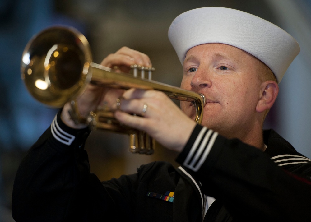 USS Anchorage burial at sea