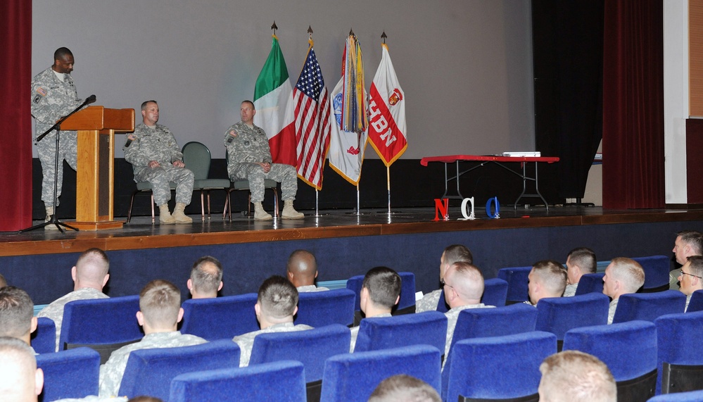 NCO induction ceremony