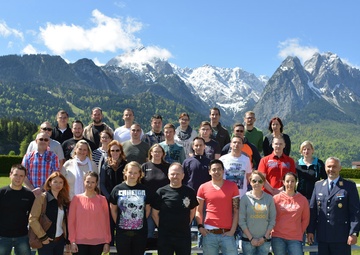 German medical corps soldiers visit center before deployment