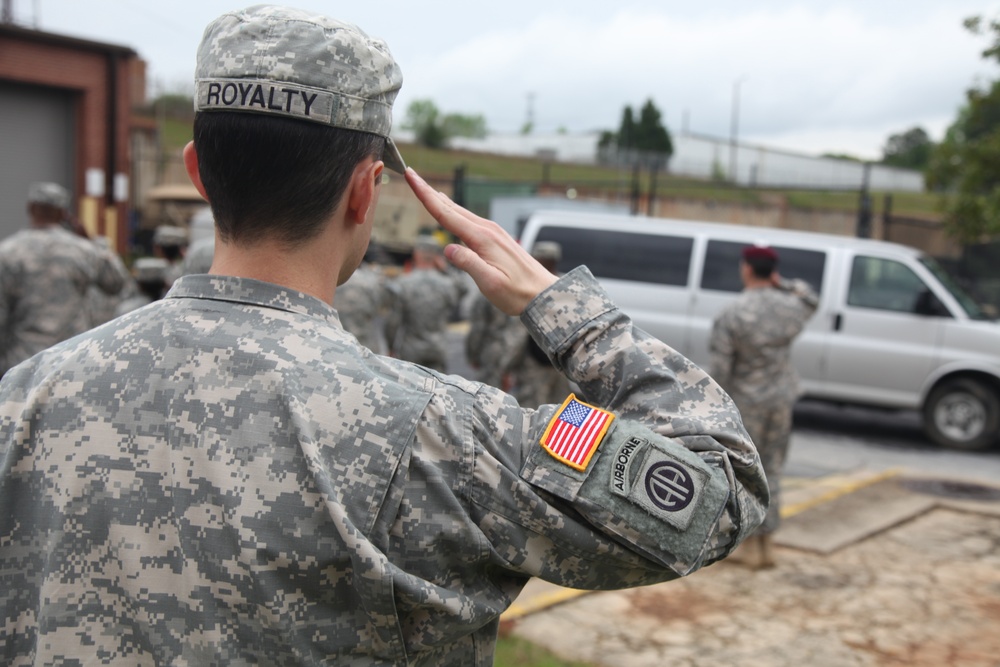 Detachment 33 deployment ceremony