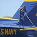 Blue Angels crew chief washes aircraft