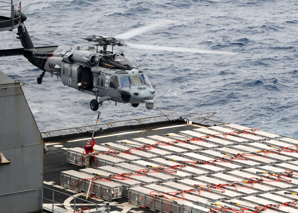 USS Ronald Reagan cargo delivery