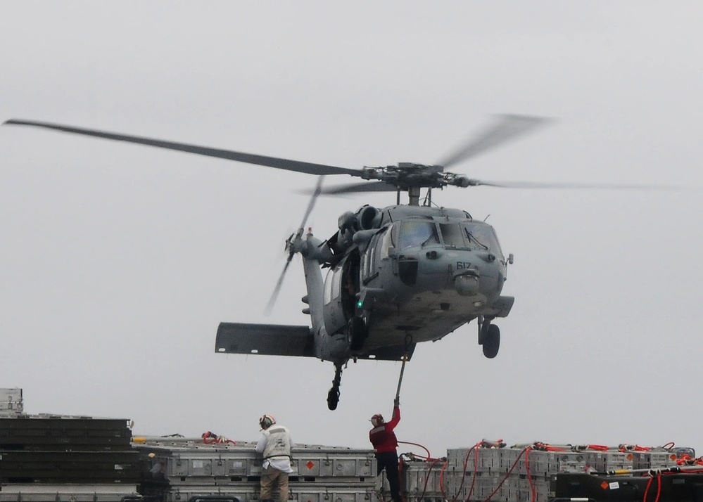 USS Ronald Reagan cargo delivery